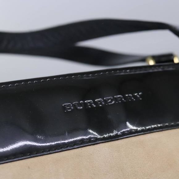 BURBERRY Hand Bag Wool Beige Gold Auth bs19268 - Picture 14 of 16